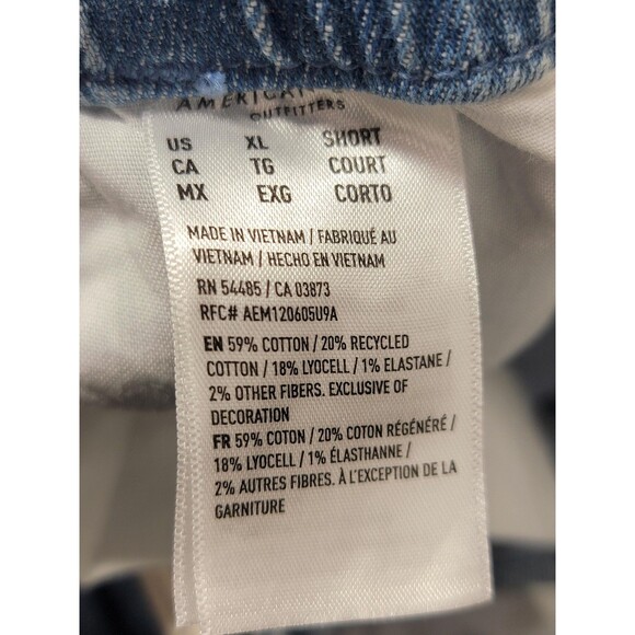 American Eagle Pants Womens XL Short Light Wash Low Rise Ultra Wide Leg Denim - Picture 11 of 14